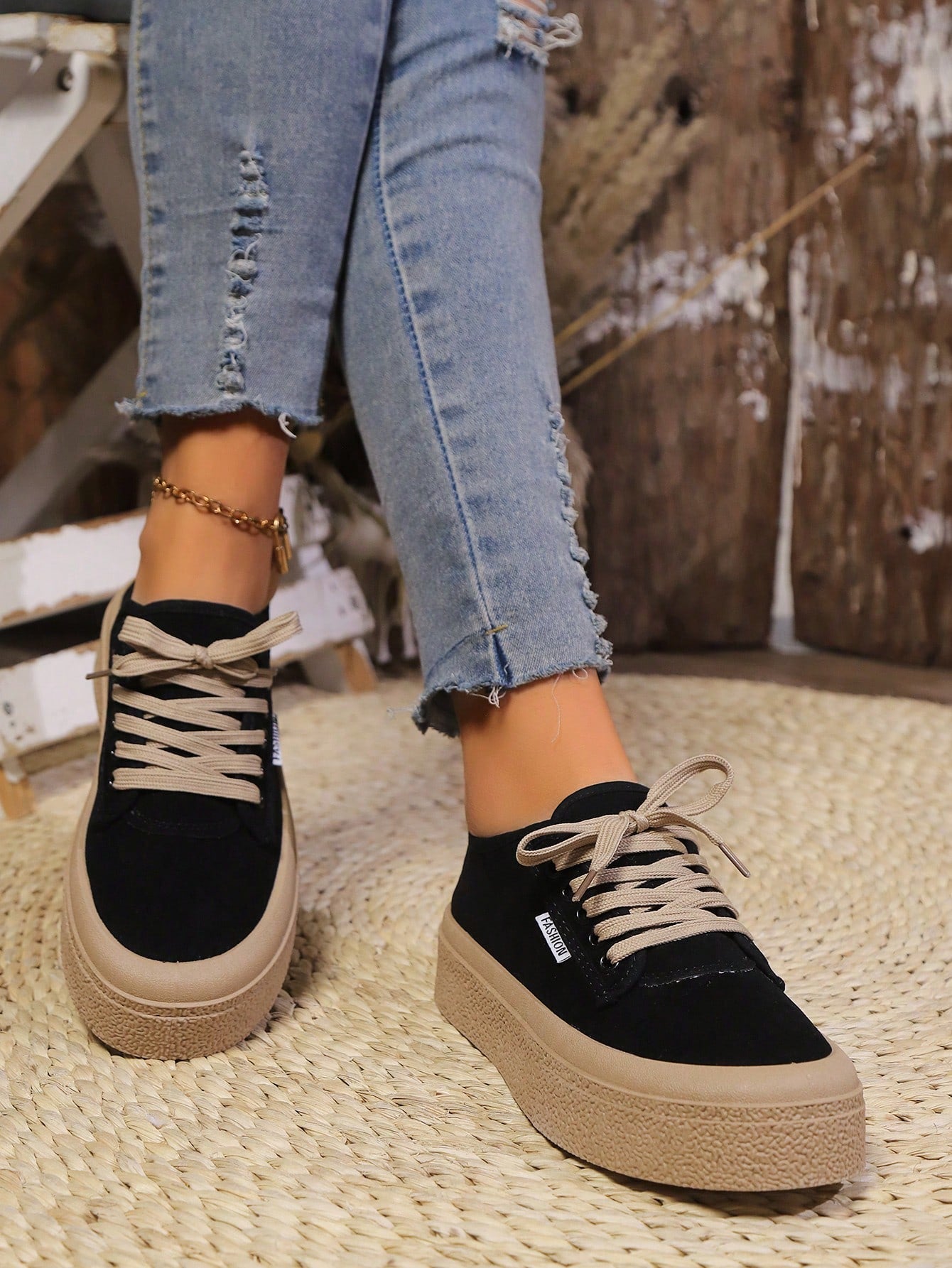 2024 Autumn Women Canvas Platform Sneakers, Lightweight Casual Vulcanized Shoes, Soft Sole