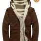 Men Zip Up Thermal Lined Hooded Jacket