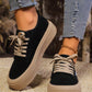 2024 Autumn Women Canvas Platform Sneakers, Lightweight Casual Vulcanized Shoes, Soft Sole