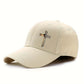 1pc Jesus Cross Letter Print Unisex Baseball Cap, Streetwear Sporty Curved Brimmed Adjustable Hat