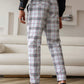 Manfinity Bizformal Men's Fashionable Plaid Printed Tapered Dress Pants