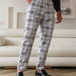 Manfinity Bizformal Men's Fashionable Plaid Printed Tapered Dress Pants