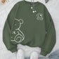 INAWLY Cartoon Graphic Thermal Lined Sweatshirt,Long Sleeve Tops