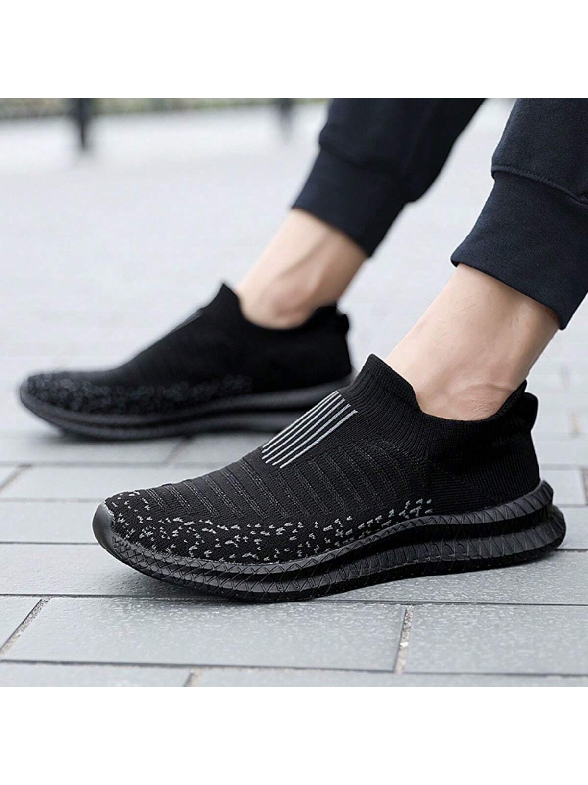 Socks Shoes Men's And Women's Slouchy Slip-On Sneakers, 2024 Summer New Elastic, Comfortable, Casual, And Athletic Women's Shoes Without Laces