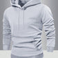 Men's Casual Spring Autumn Regular Fit Long Sleeve Pocket Hoodie Solid Color Basic Style Sweatshirt Outerwear