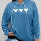 MOOSTA Plus Size Women Heart Print Hooded Sweatshirt