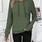 EMERY ROSE Solid Color Hooded Pullover Sweatshirt,Long Sleeve Tops