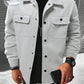 Manfinity Homme Men Flap Pocket Overcoat