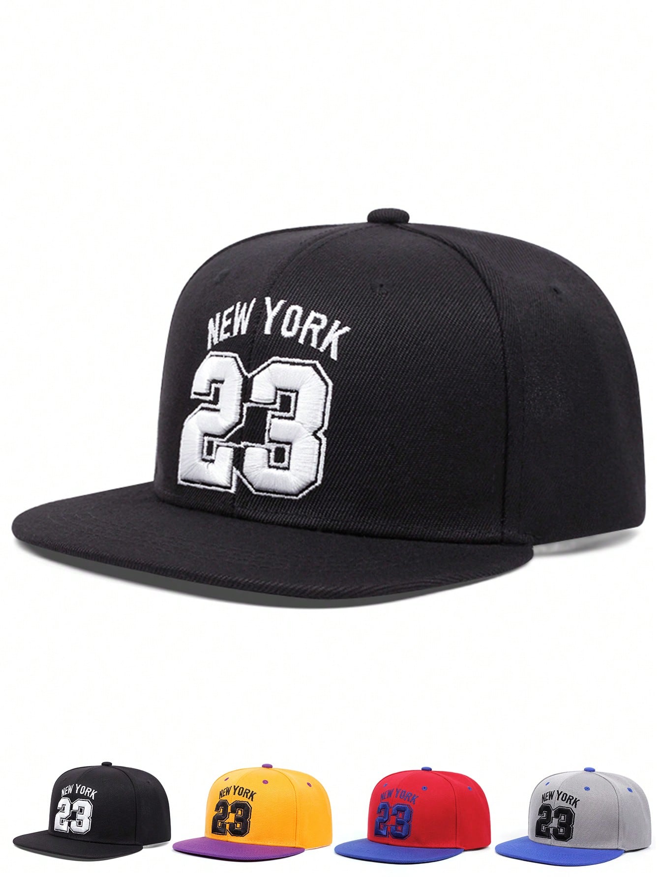 1pc Fashionable "23 New York" Embroidered Unisex Adjustable Hip Hop Baseball Cap, Outdoor Sun Protection Cap Suitable For Spring, Autumn, Beach Party, Casual Streetwear