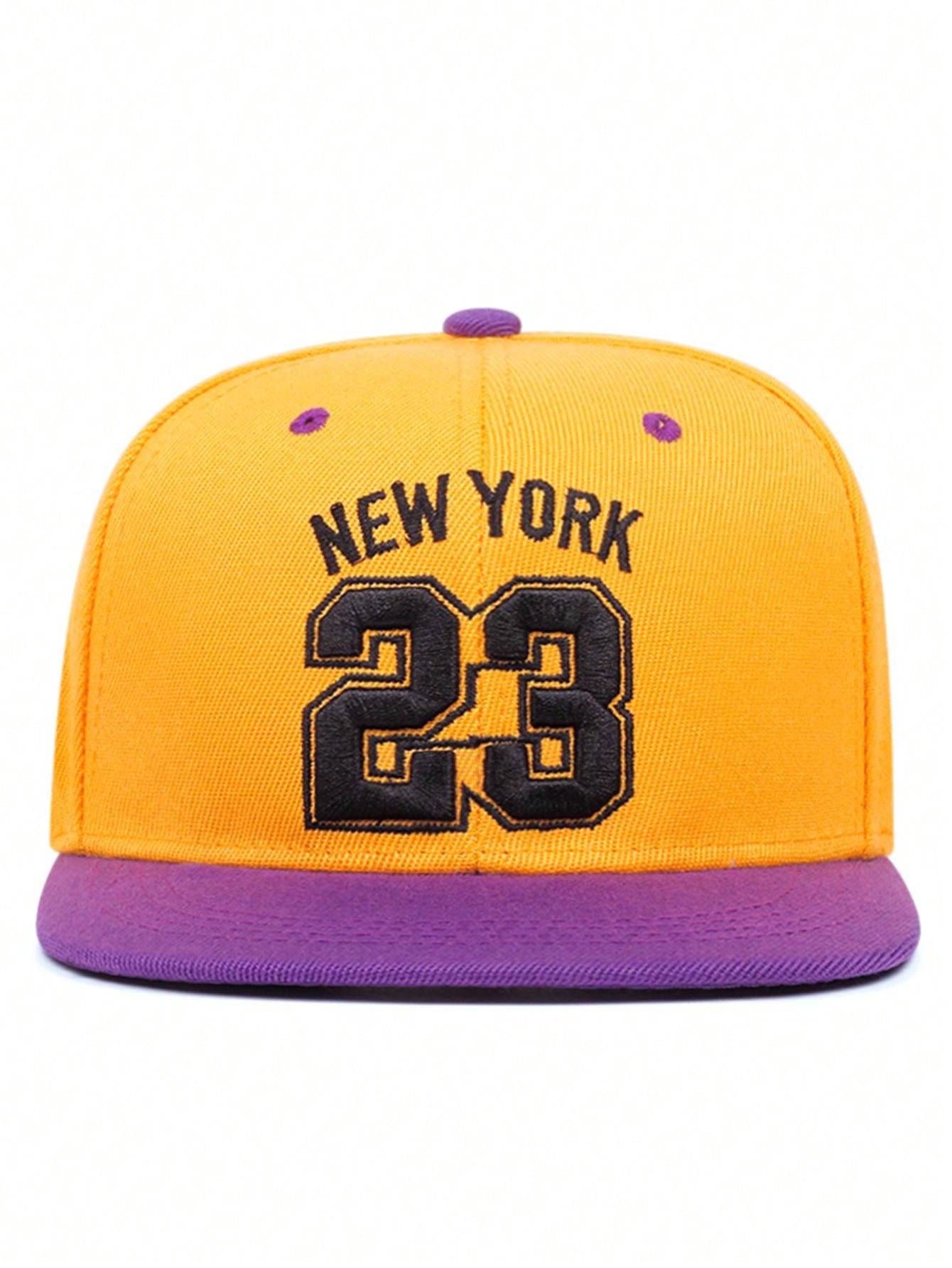 1pc Fashionable "23 New York" Embroidered Unisex Adjustable Hip Hop Baseball Cap, Outdoor Sun Protection Cap Suitable For Spring, Autumn, Beach Party, Casual Streetwear