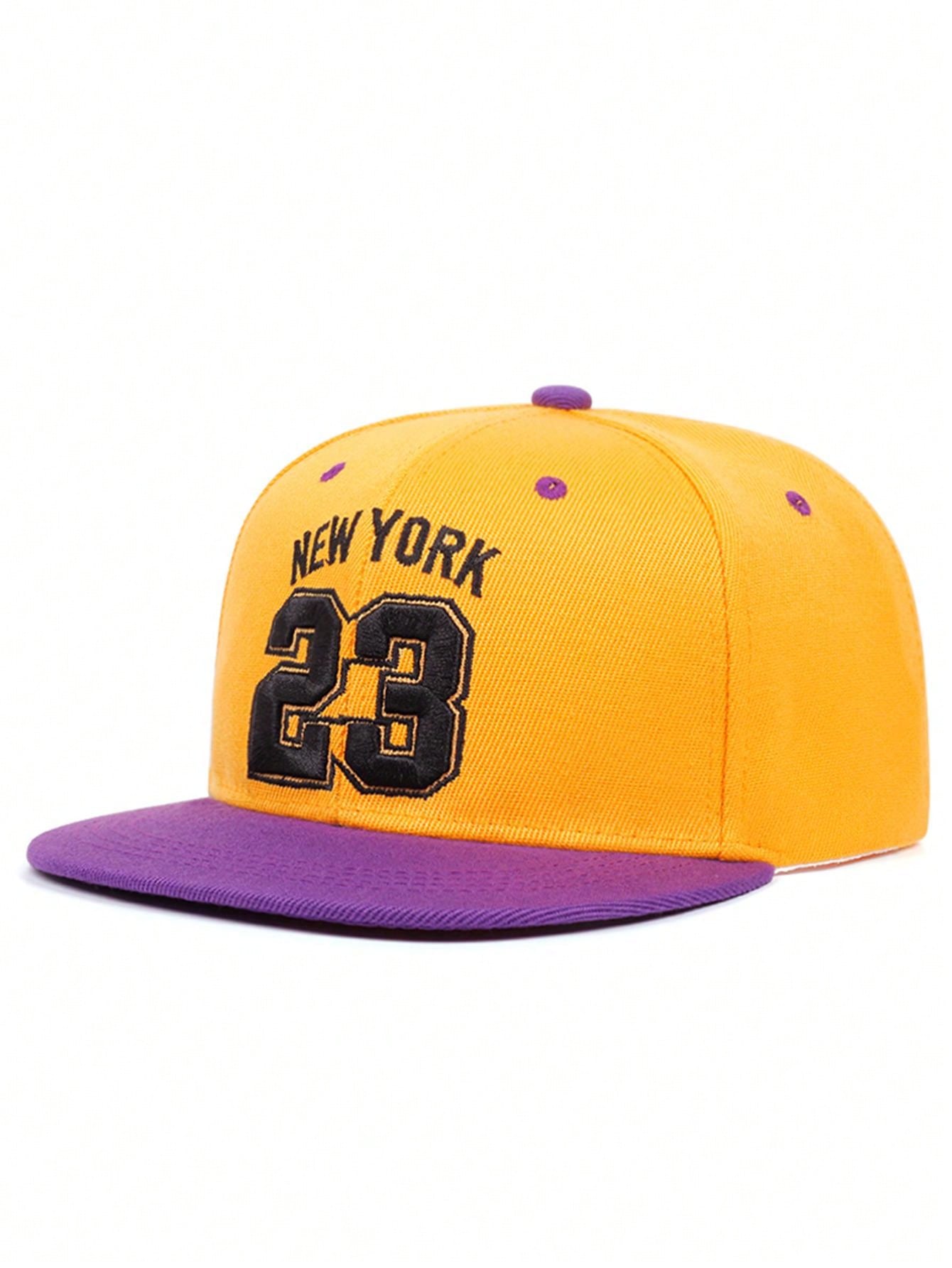 1pc Fashionable "23 New York" Embroidered Unisex Adjustable Hip Hop Baseball Cap, Outdoor Sun Protection Cap Suitable For Spring, Autumn, Beach Party, Casual Streetwear