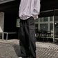 DAZY Men Casual Street Trendy Solid Color Flap Pocket Loose Wide Leg Cargo Pants