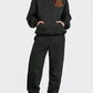 INAWLY Women's Hooded Drawstring Sweatshirt And Sweatpants Set