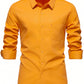 Manfinity Mode Men Spring/Autumn Casual Solid Color Long Sleeve Shirt