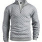 Manfinity RelaxMax Men's Quarter Zip Pullover Sweatshirt, Minimalist And Fashionable Casual Daily Wear Going Out Long Sleeve Casual Sweatshirt, For Friends, Husband, Boyfriend Gifts