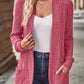 EMERY ROSE Women's Casual Knitted Ribbed Thin Jacket For Autumn