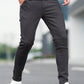 Manfinity Homme Men's Slim Fit Jeans Long Washed Light Jean Cargo Plain All White Work Business Casual Husband