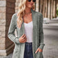 EMERY ROSE Women's Casual Knitted Ribbed Thin Jacket For Autumn