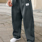 Manfinity Homme Plus Size Men's Casual Pants With Front Tie And Pockets, Everyday Wear