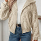 LUNE Zip Up Drop Shoulder Hooded Teddy Jacket