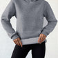 EZwear Kangaroo Pocket Drop Shoulder Drawstring Hoodie,Long Sleeve Tops