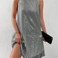 Allurite High Neck Sequin Dress