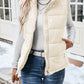 Raffinéa Plain Sleeveless Front Zip Simple Casual Puffer Vest