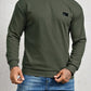 Manfinity Homme Men's Loose Fit Letter Patched Detail Crew Neck Sweatshirt