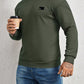 Manfinity Homme Men's Loose Fit Letter Patched Detail Crew Neck Sweatshirt