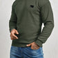 Manfinity Homme Men's Loose Fit Letter Patched Detail Crew Neck Sweatshirt