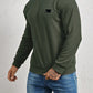 Manfinity Homme Men's Loose Fit Letter Patched Detail Crew Neck Sweatshirt