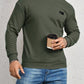 Manfinity Homme Men's Loose Fit Letter Patched Detail Crew Neck Sweatshirt