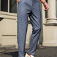 Manfinity Bizformal Men's Classic Solid Color Pocket Formal Straight Leg Suit Pants