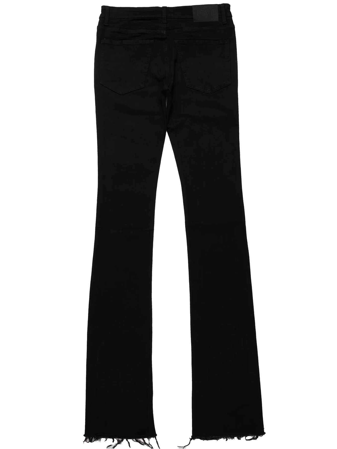 Skinny Fit Washed Solid Color Flared Hem Stacked Jeans, Fashionable