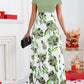 Lyxana Summer Daily Floral Print Slim Fit Short Sleeve Dress Maxi Women Outfit