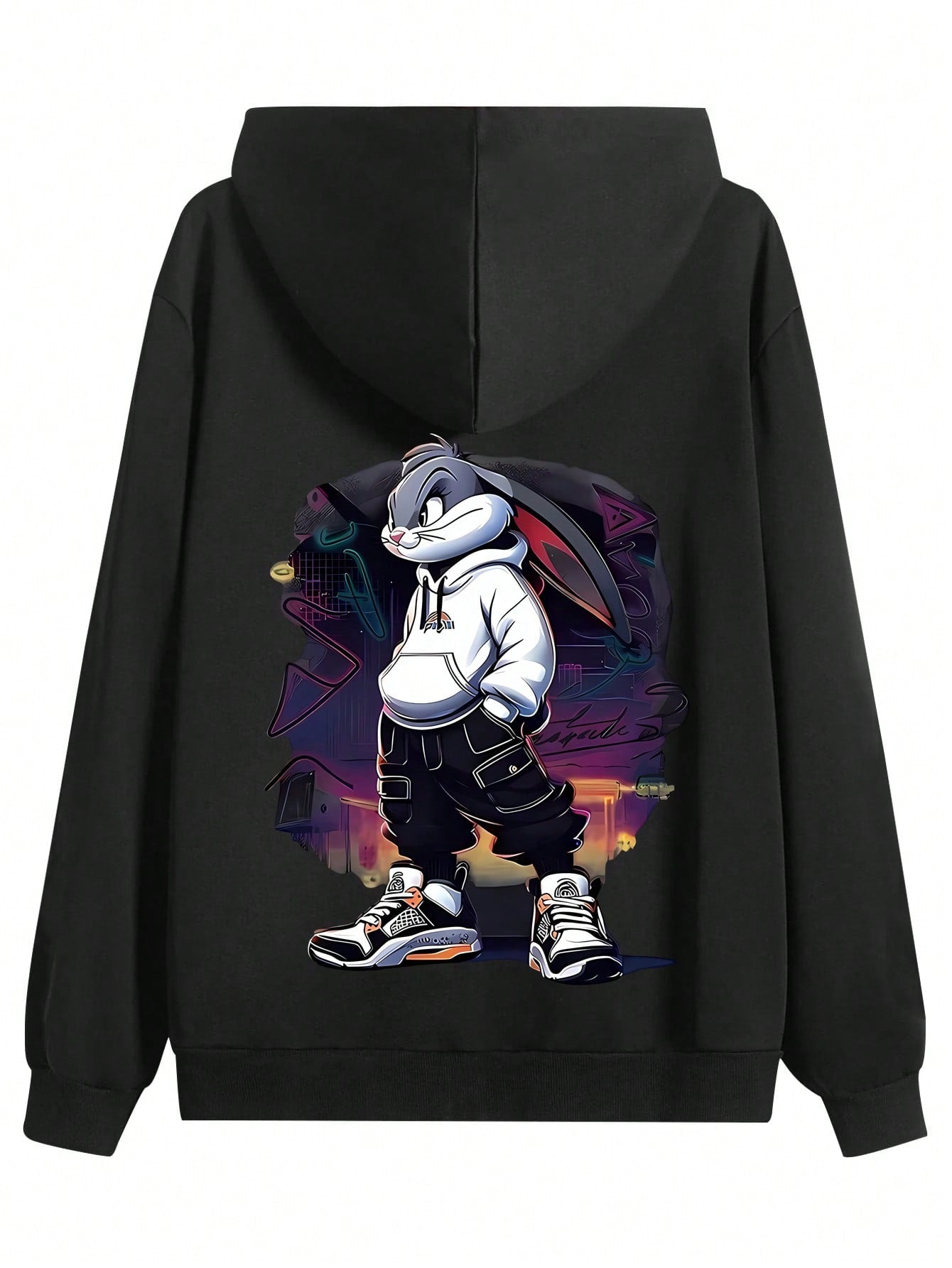 Fashion Men Jacket Casual Personality Cool Rabbit Pattern Printed Regular Fit Sports Outdoor Bomber Jacket