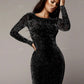 Women's Sequin Glamorous Sexy Round Neck Slim Fit Dress