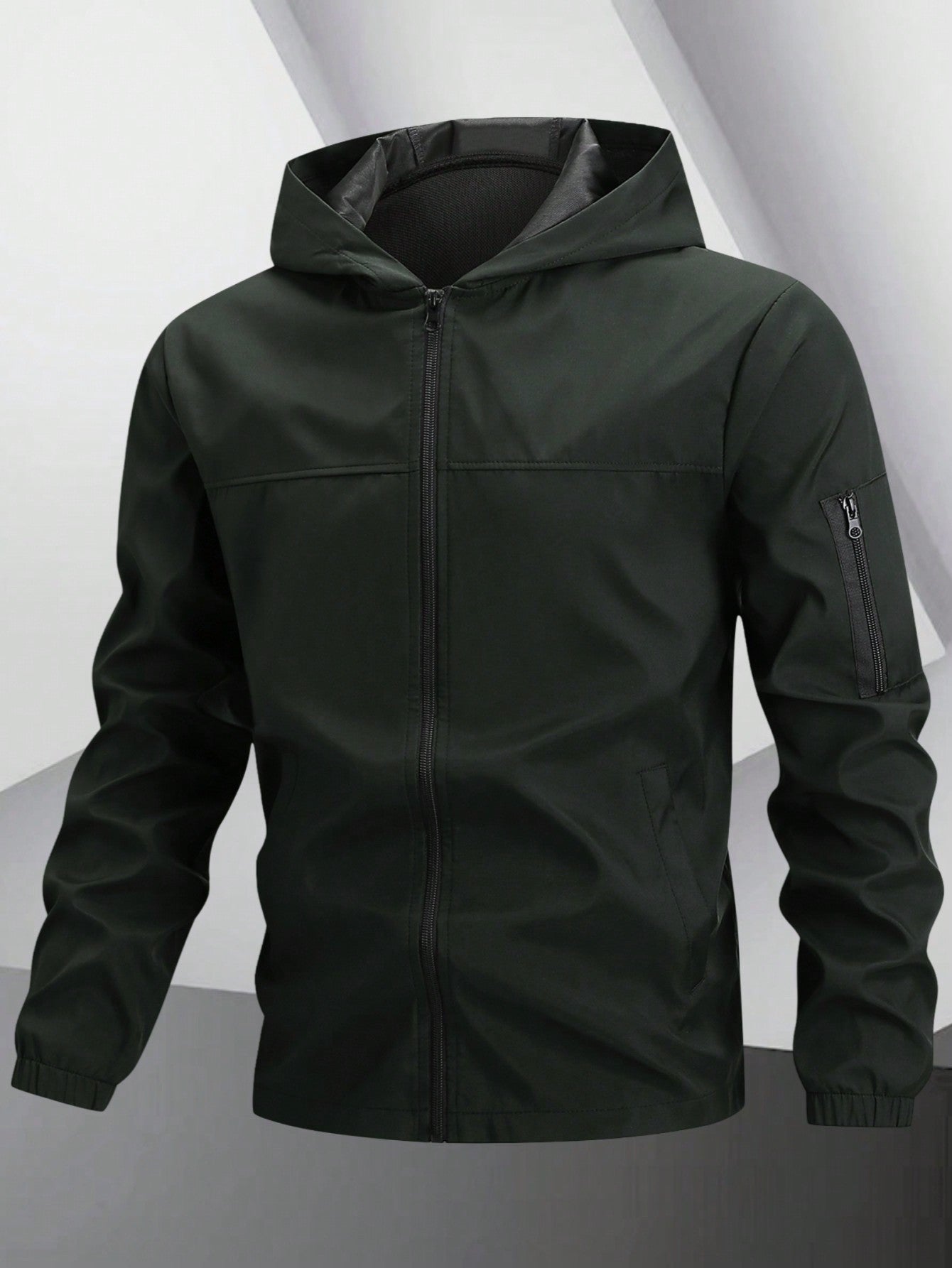 Manfinity Men Hooded Zip-Up Jacket