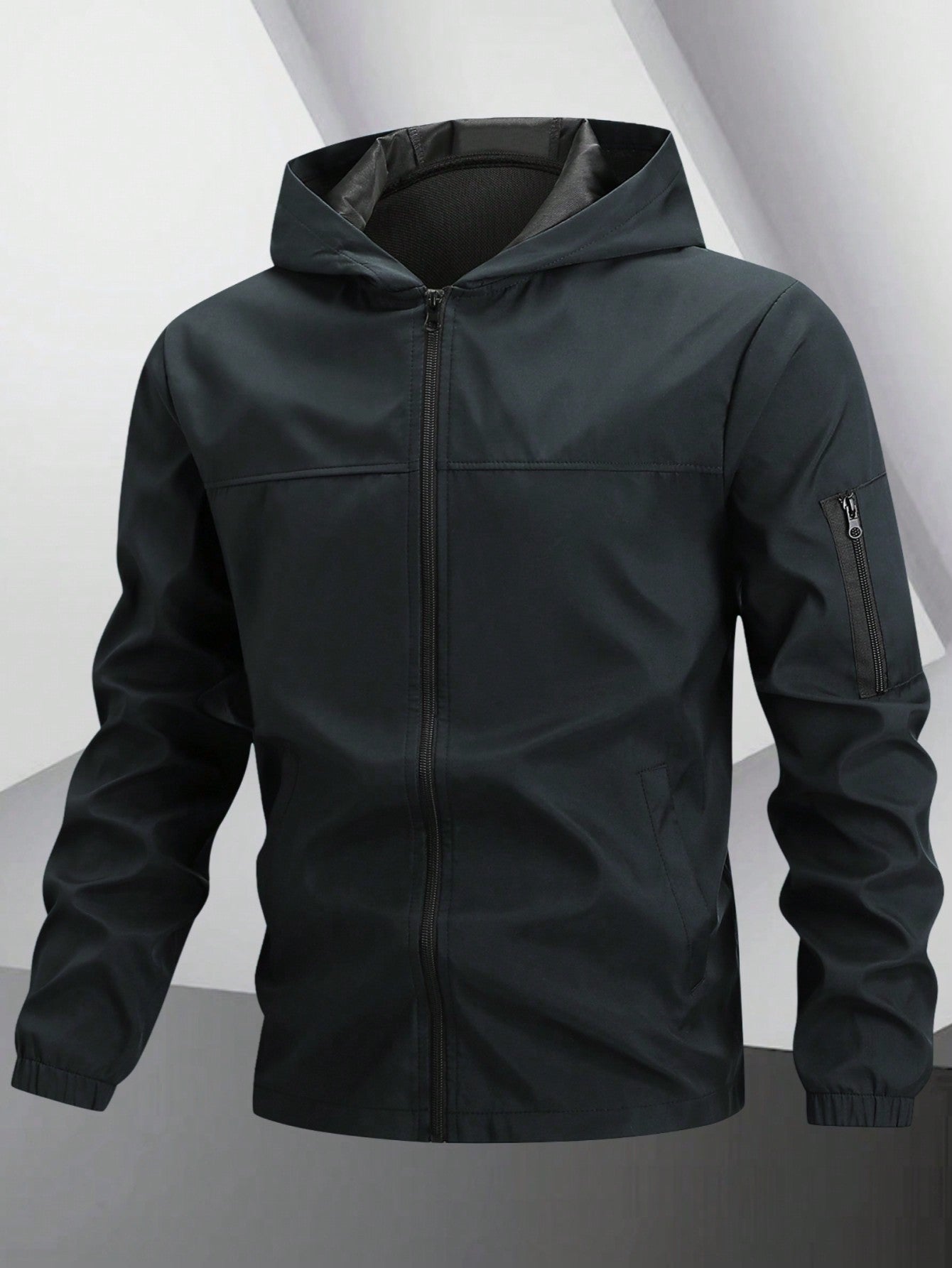 Manfinity Men Hooded Zip-Up Jacket