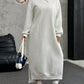 EZwear Plus Size Loose Long Thermal Lined Casual Sweatshirt Dress, Autumn/Winter