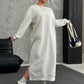 EZwear Plus Size Loose Long Thermal Lined Casual Sweatshirt Dress, Autumn/Winter