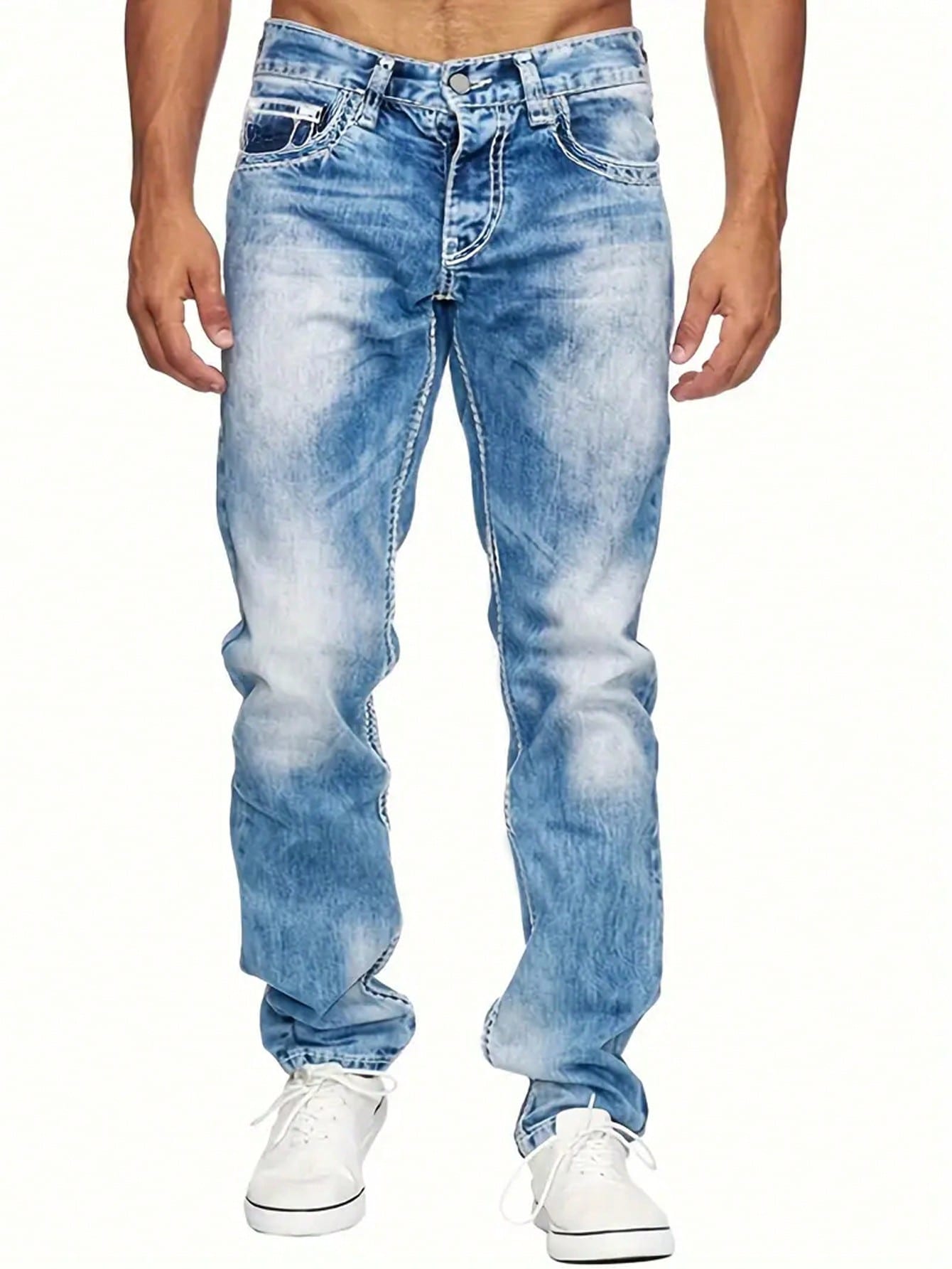 Men Fashionable Creative Stretch Denim Jeans