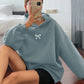 DAZY Hooded Casual Thickened Solid Color Unisex Loose Fit Sweatshirt For Women