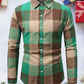 Men's Plaid Long Sleeve Casual Commuter Shirt For Spring