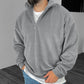 Men's Casual Stand Collar Half Zip Pullover Sweatshirt