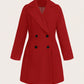 Raffinéa Women's Casual Solid Color Double-Breasted Overcoat, Autumn/Winter