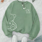 INAWLY Cartoon Graphic Thermal Lined Sweatshirt,Long Sleeve Tops