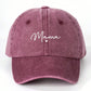 1/2pcs Mom Letter Print Washed Y2K Style Baseball Cap, UV Protection Breathable Unisex Casual Cap