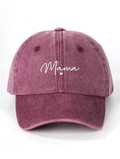 1/2pcs Mom Letter Print Washed Y2K Style Baseball Cap, UV Protection Breathable Unisex Casual Cap