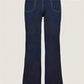 2024 Plus Size Women's Casual Loose Fit Multi-Button Wide-Leg Jeans